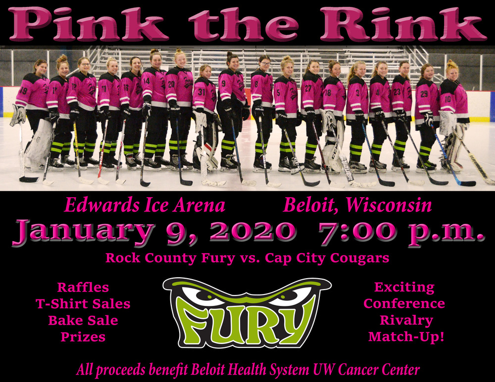 Fury Hockey Pink Rink flyer