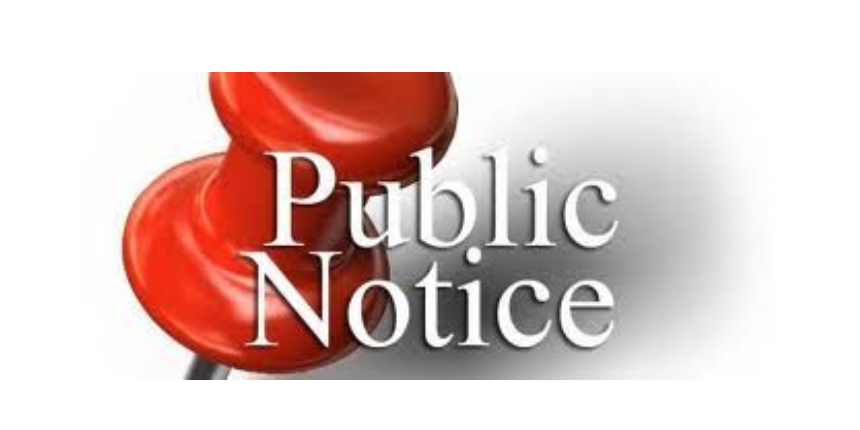public notice with red tack