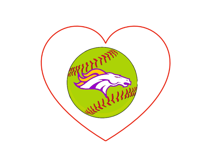 softball inside heart