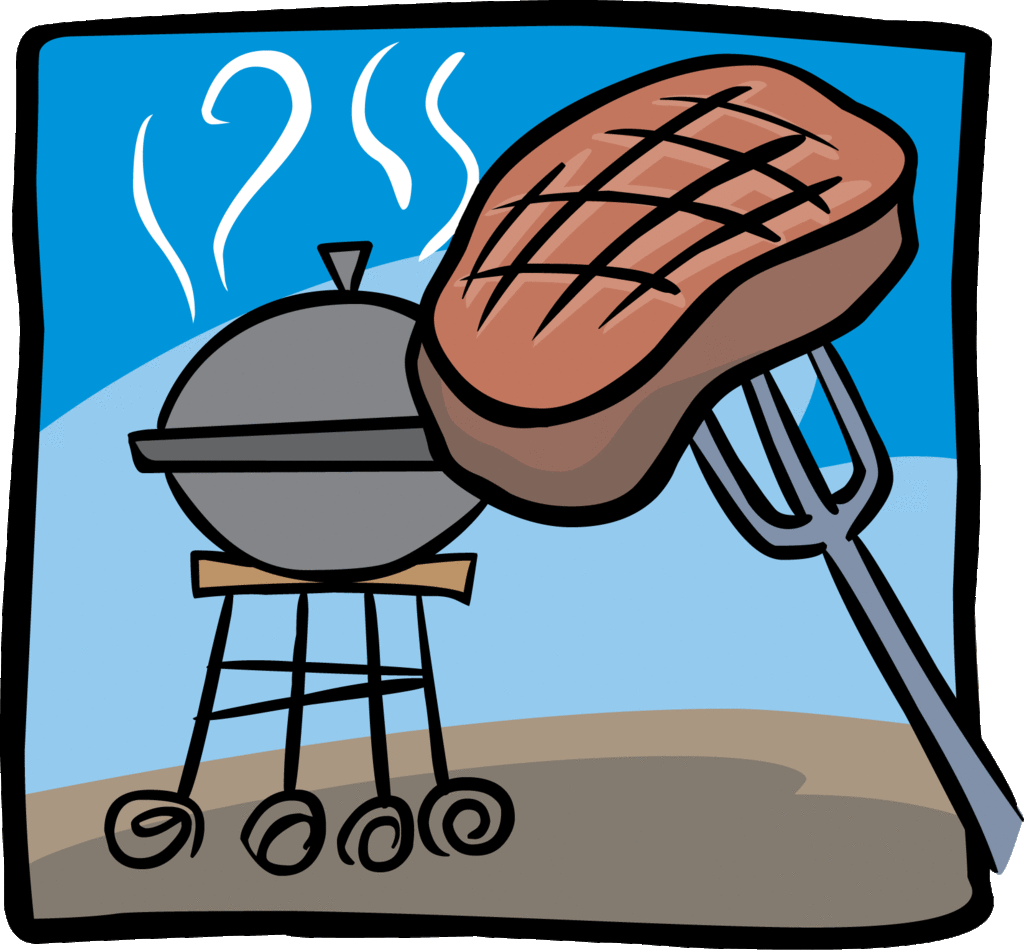 grill and steak clipart