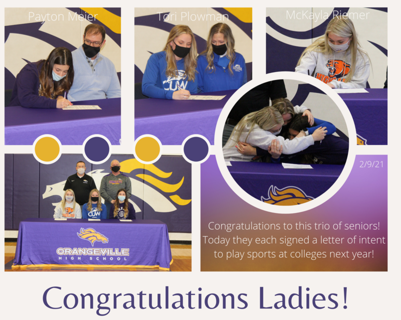 Signing letters of intent 2/9/21