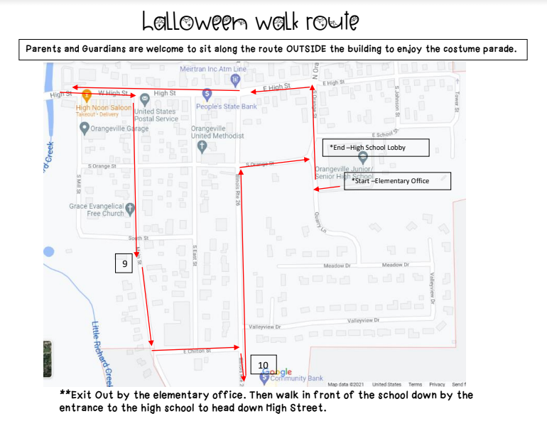 Tentative Halloween Walk route